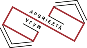 apgriezta maja logo