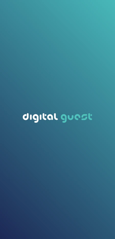 Digital Guest logo on a blue gradient background